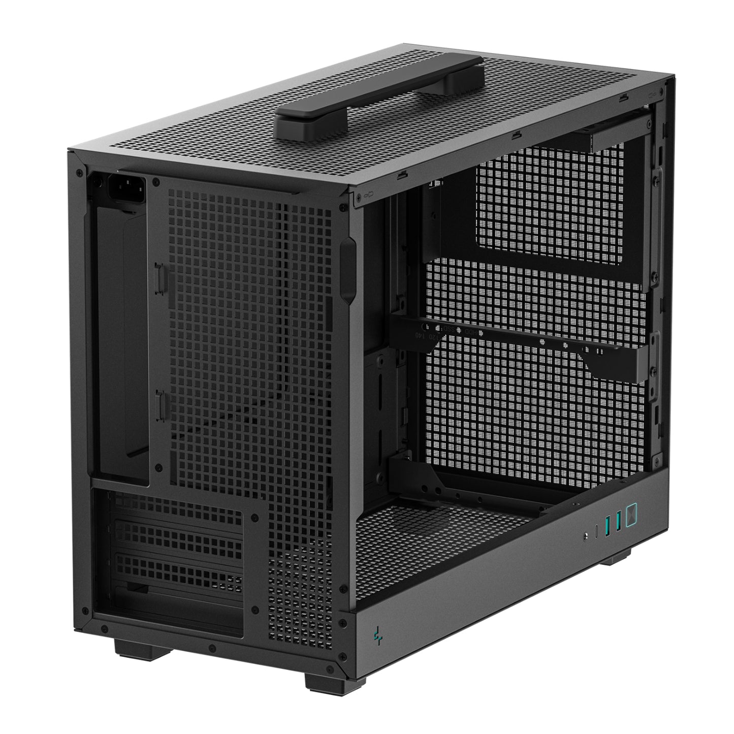DeepCool CH160 PLUS Micro-ATX Chassis - Black - Stellar Technologies