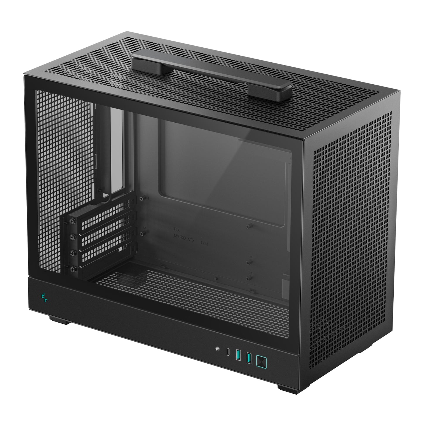 DeepCool CH160 PLUS Micro-ATX Chassis - Black - Stellar Technologies