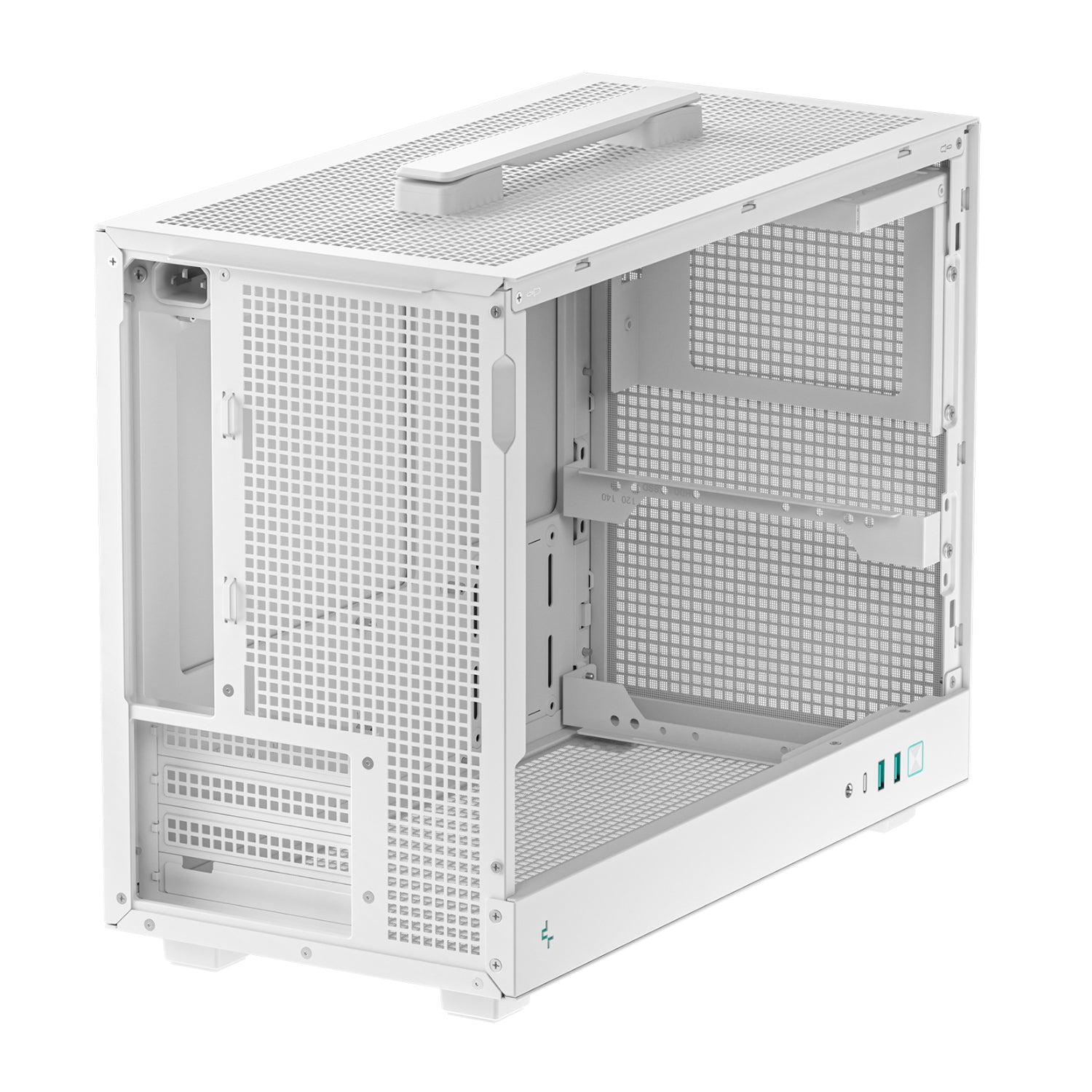 DeepCool CH160 PLUS Micro-ATX Chassis - White - Stellar Technologies