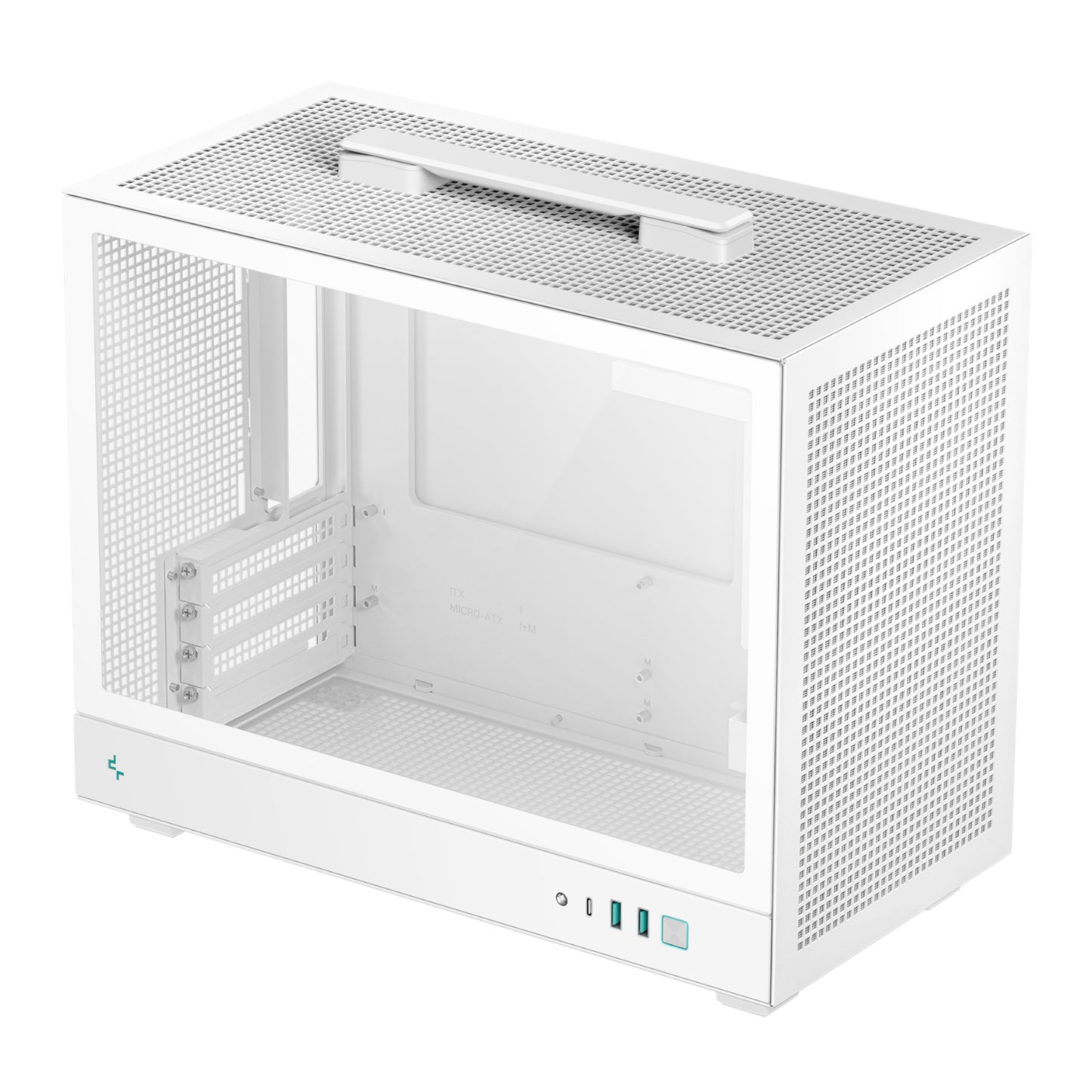 DeepCool CH160 PLUS Micro-ATX Chassis - White - Stellar Technologies