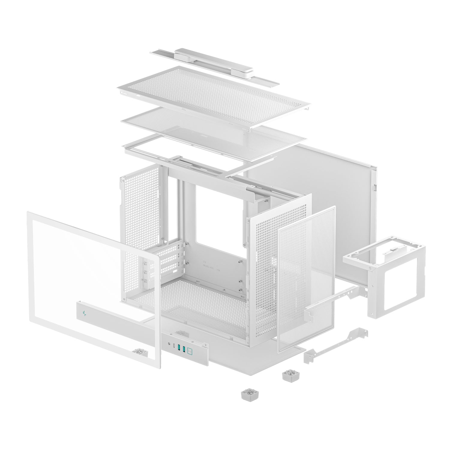 DeepCool CH160 PLUS Micro-ATX Chassis - White - Stellar Technologies