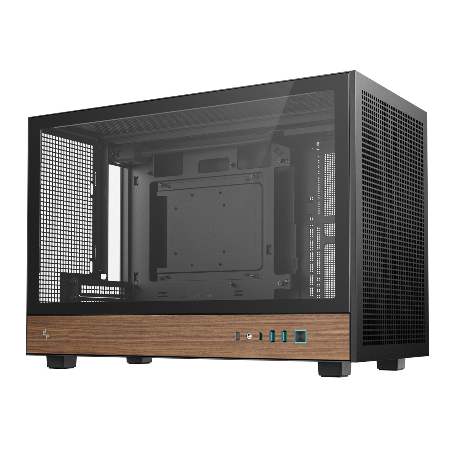 DeepCool CH260 Wood mATX Gaming Chassis - Black - Stellar Technologies