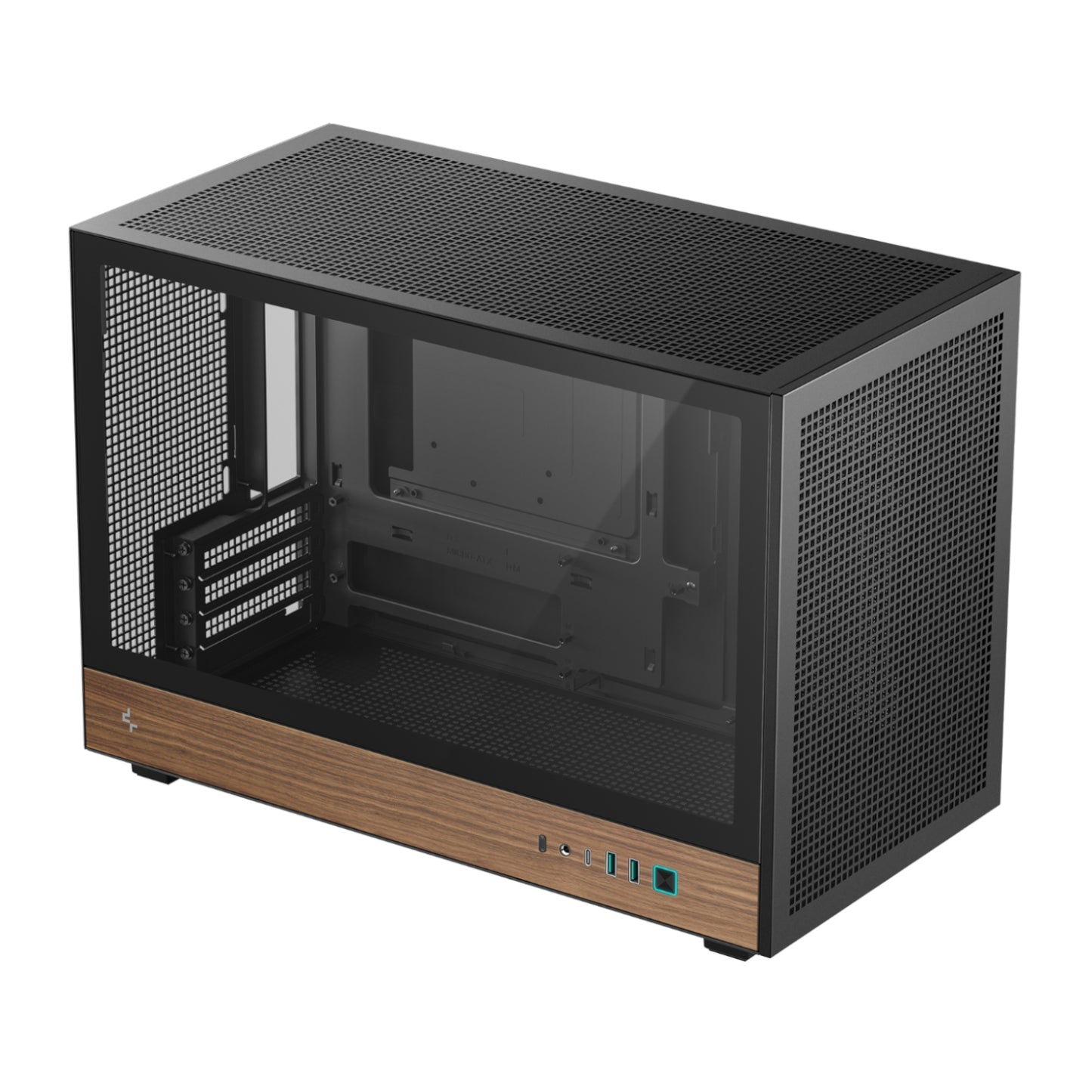 DeepCool CH260 Wood mATX Gaming Chassis - Black - Stellar Technologies