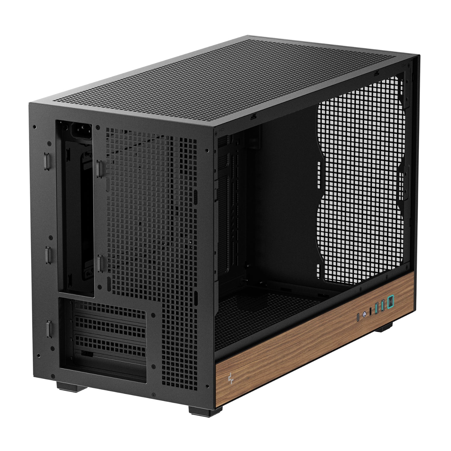 DeepCool CH260 Wood mATX Gaming Chassis - Black - Stellar Technologies