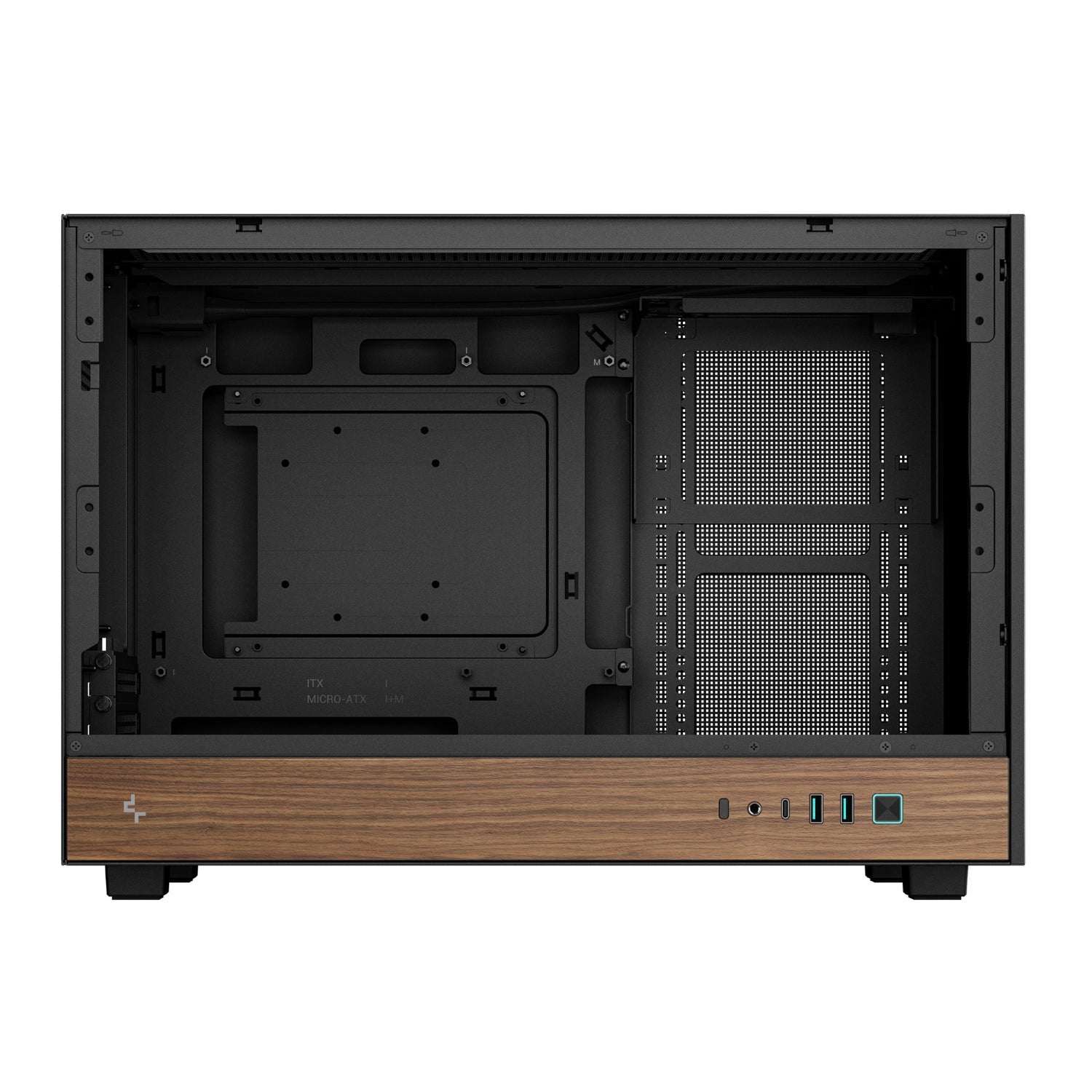 DeepCool CH260 Wood mATX Gaming Chassis - Black - Stellar Technologies