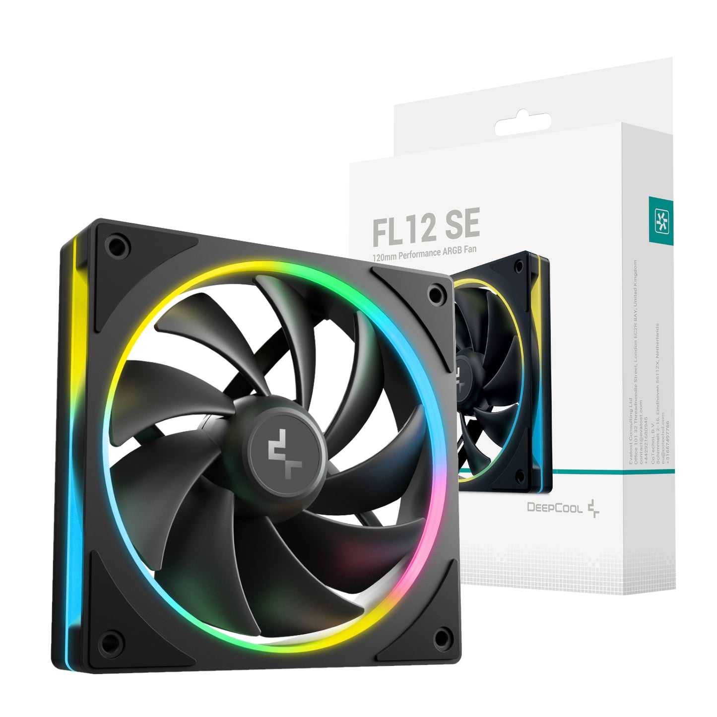 DeepCool FL12 SE 120mm ARGB PWM Fan - Black - Stellar Technologies