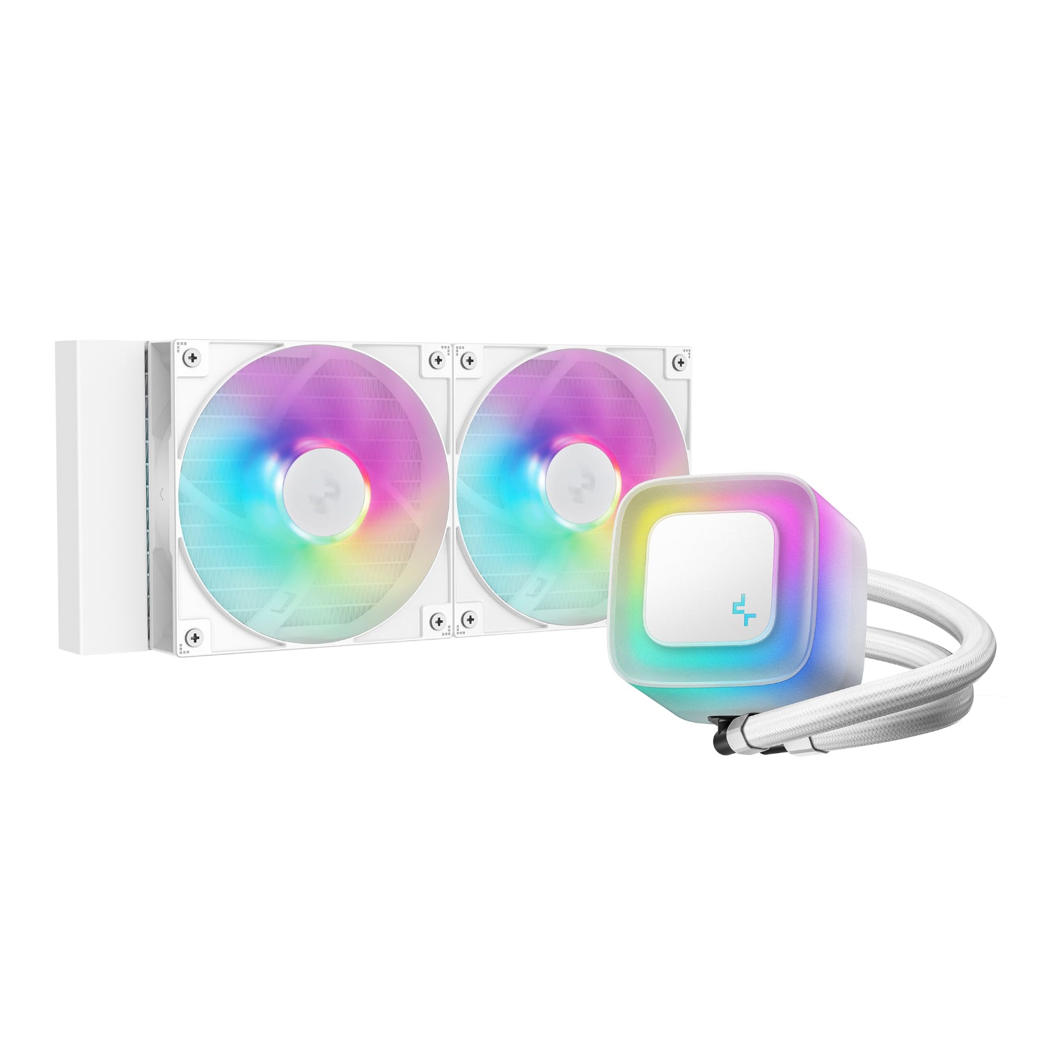 DeepCool LE240 V2 240mm ARGB AIO CPU Liquid Cooler - White - Stellar Technologies