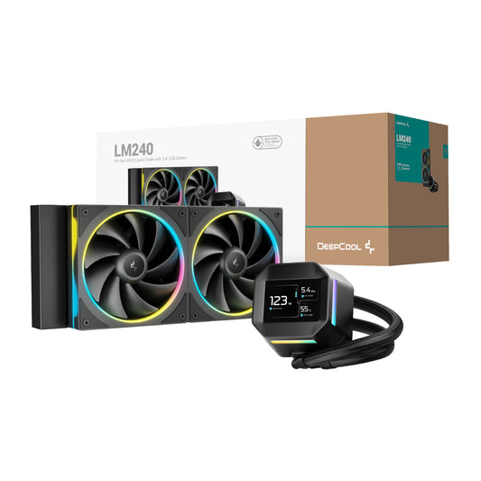 DeepCool LM240 ARGB 240mm AiO CPU Liquid Cooler - Black - Stellar Technologies