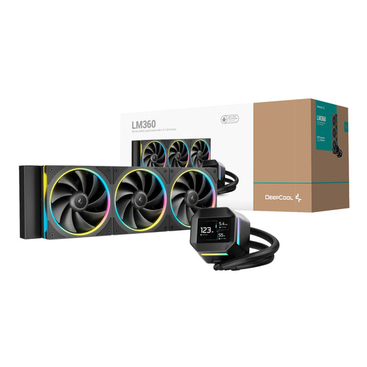 DeepCool LM360 ARGB 360mm AIO CPU Liquid Cooler - Black - Stellar Technologies