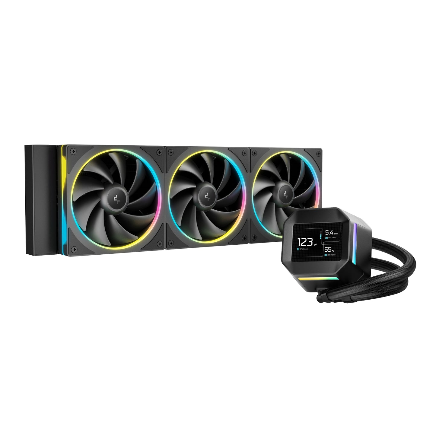 DeepCool LM360 ARGB 360mm AIO CPU Liquid Cooler - Black - Stellar Technologies