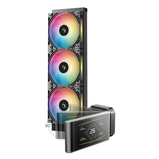 DeepCool LT360 Vision ARGB 4.5" LCD Liquid CPU Cooler - Black - Stellar Technologies