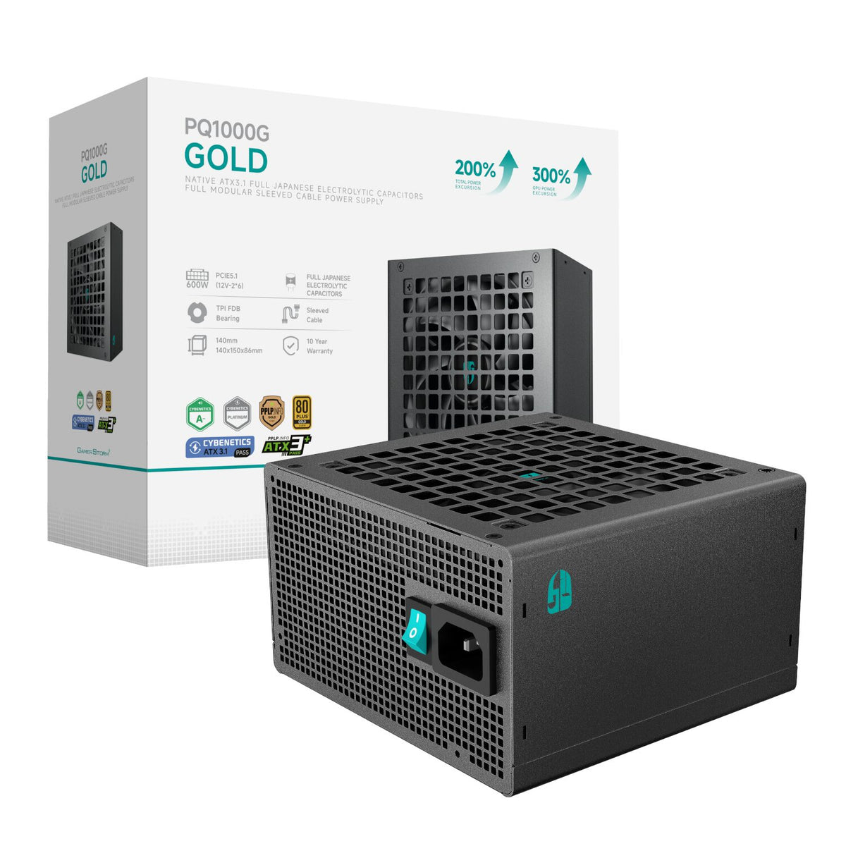 DeepCool Gamerstorm PQ1000G 1000W 80 PLUS Gold ATX Modular Power Supply