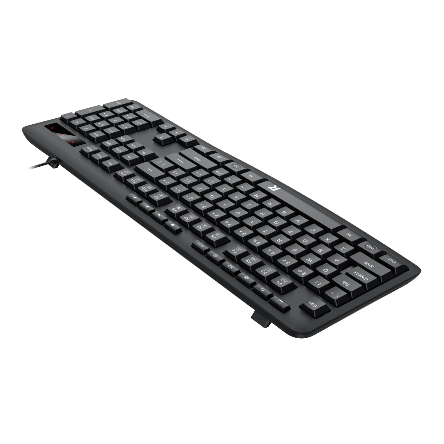 Redragon BK-7366 Full-size Ergonomic Wired Membrane Office Keyboard - Black - Stellar Technologies