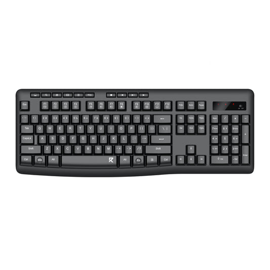 Redragon BK-7367 Full-size Ergonomic Wireless Membrane Office Keyboard - Black - Stellar Technologies