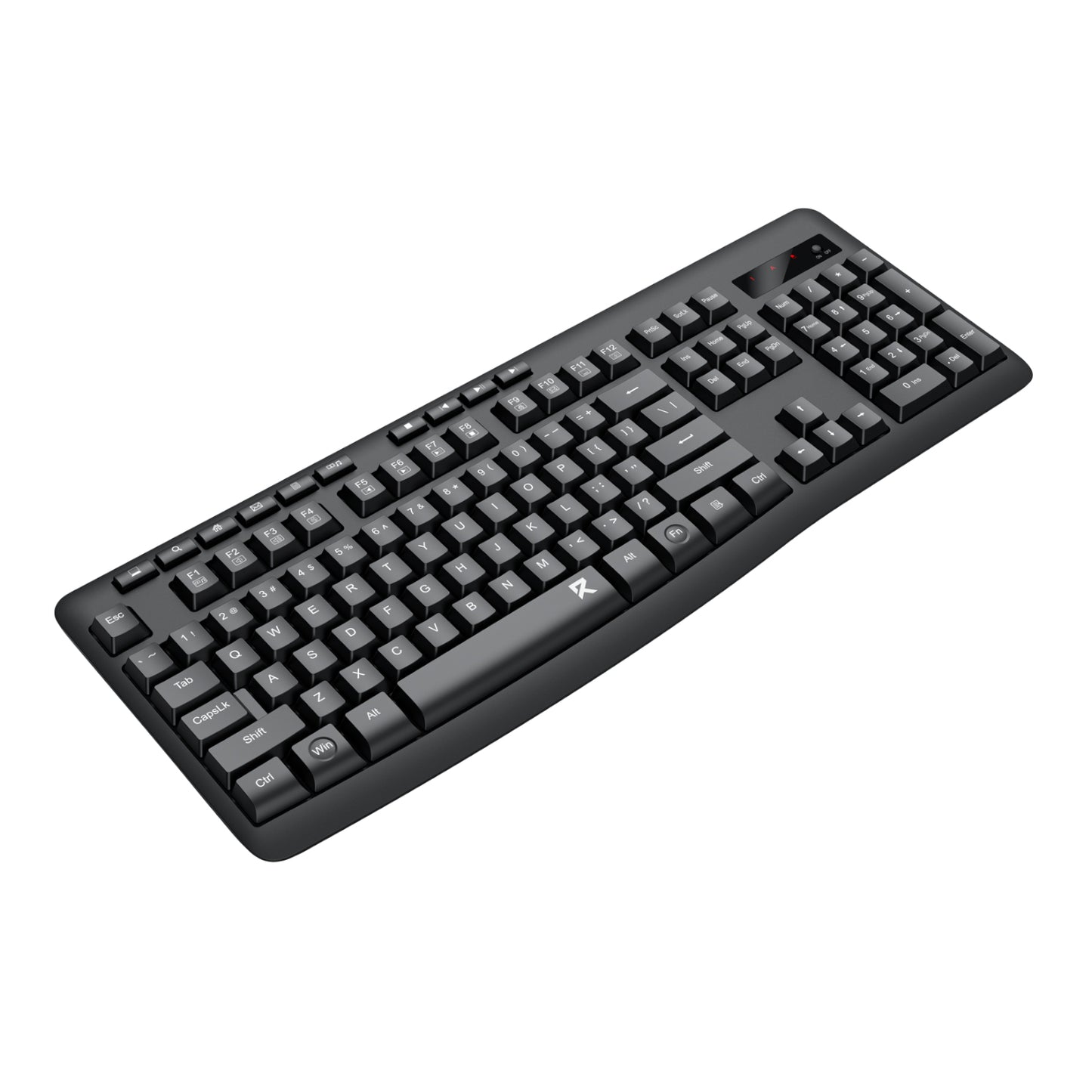 Redragon BK-7367 Full-size Ergonomic Wireless Membrane Office Keyboard - Black - Stellar Technologies