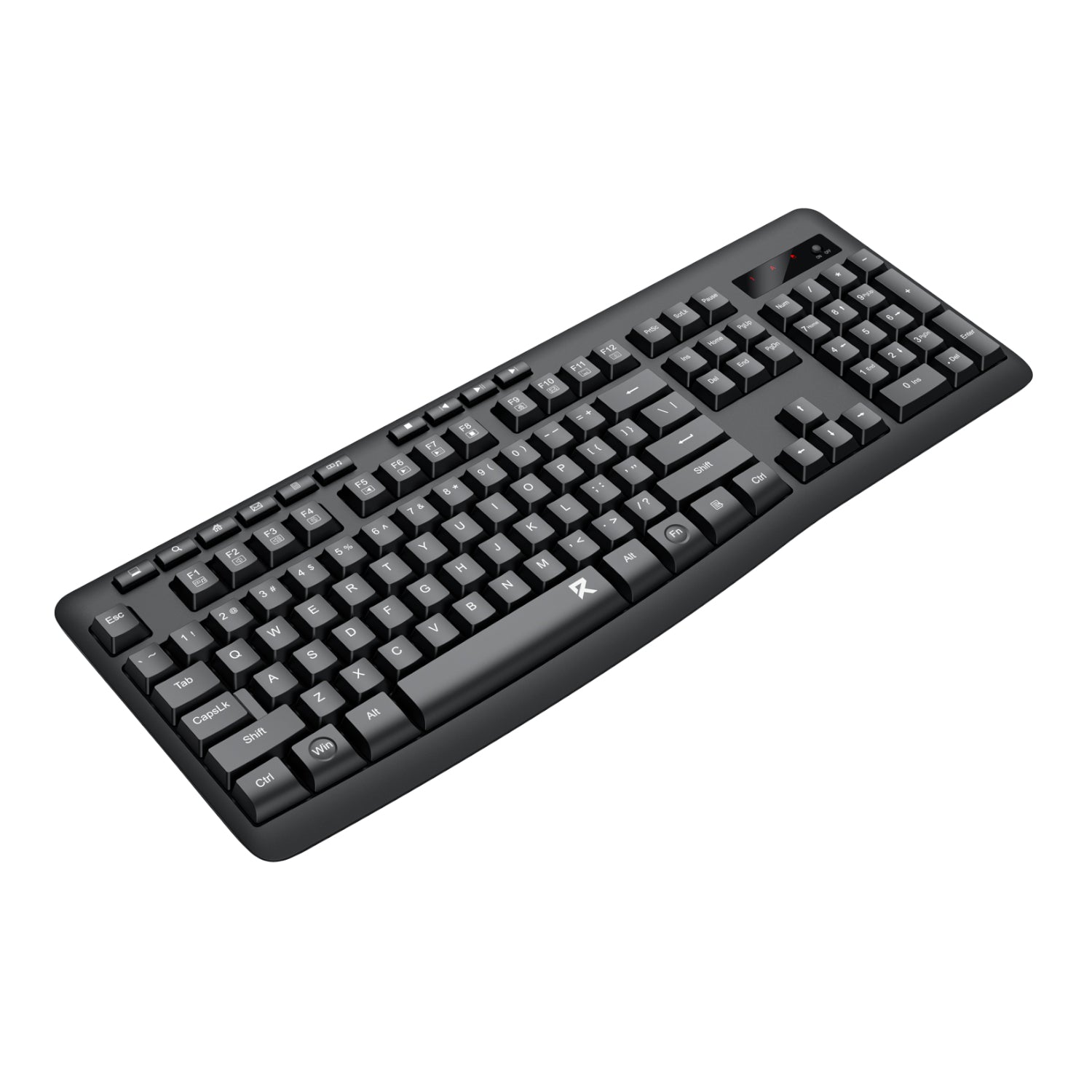 Redragon BK-7367 Full-size Ergonomic Wireless Membrane Office Keyboard - Black - Stellar Technologies