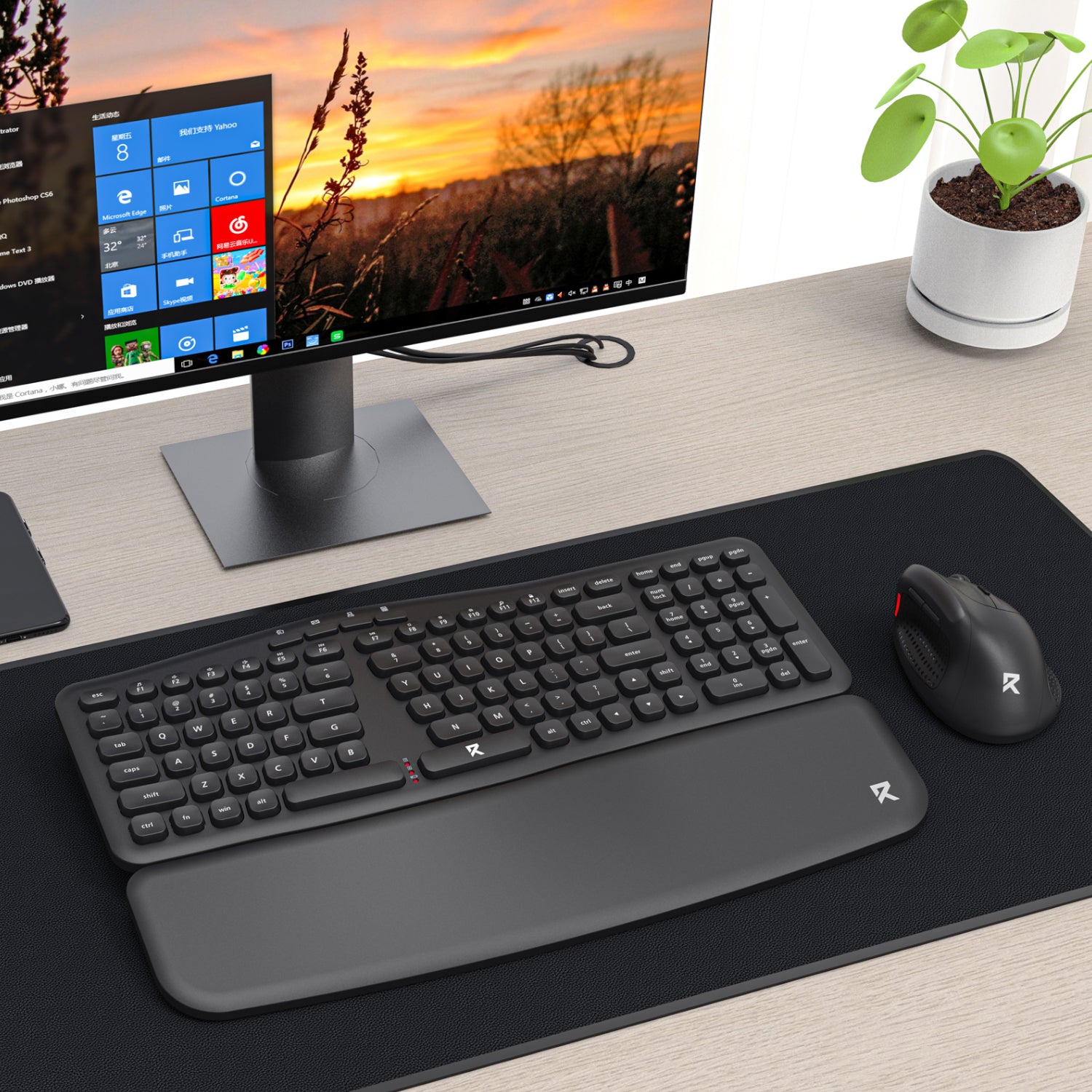 Redragon BS7161 2.4G Wireless Keyboard and Mouse Combo - Black - Stellar Technologies