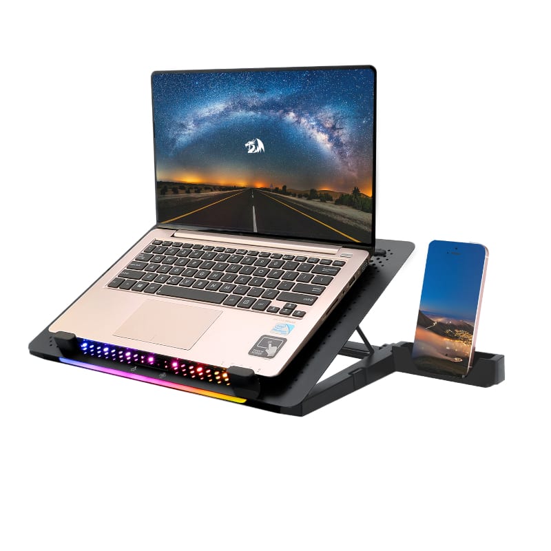 REDRAGON Dual USB 5 Fan RGB Gaming Notebook Stand - Stellar Technologies