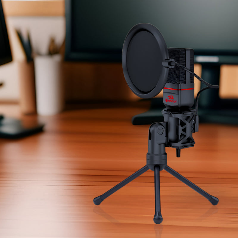 REDRAGON SEYFERT 3.5mm Aux Gaming Mic and Tripod - Black - Stellar Technologies