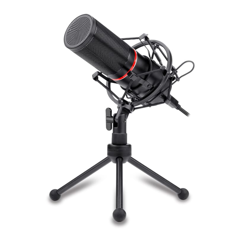 REDRAGON BLAZAR Cardioid USB Gaming Mic and Tripod - Black - Stellar Technologies
