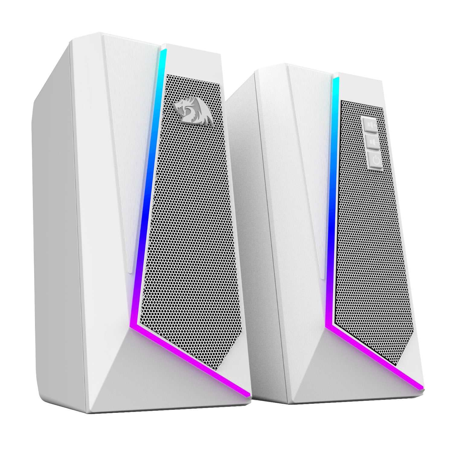 Redragon GS20W ANVIL 3W 2.0 RGB Stereo Desktop PC Speakers - White - Stellar Technologies