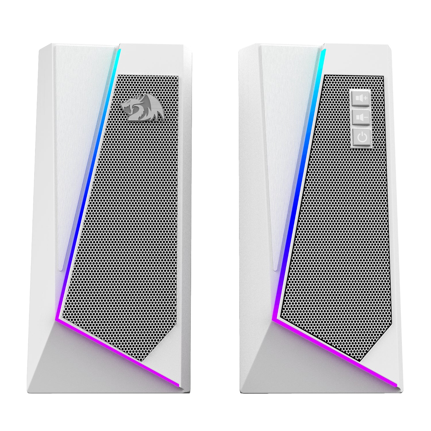 Redragon GS20W ANVIL 3W 2.0 RGB Stereo Desktop PC Speakers - White - Stellar Technologies