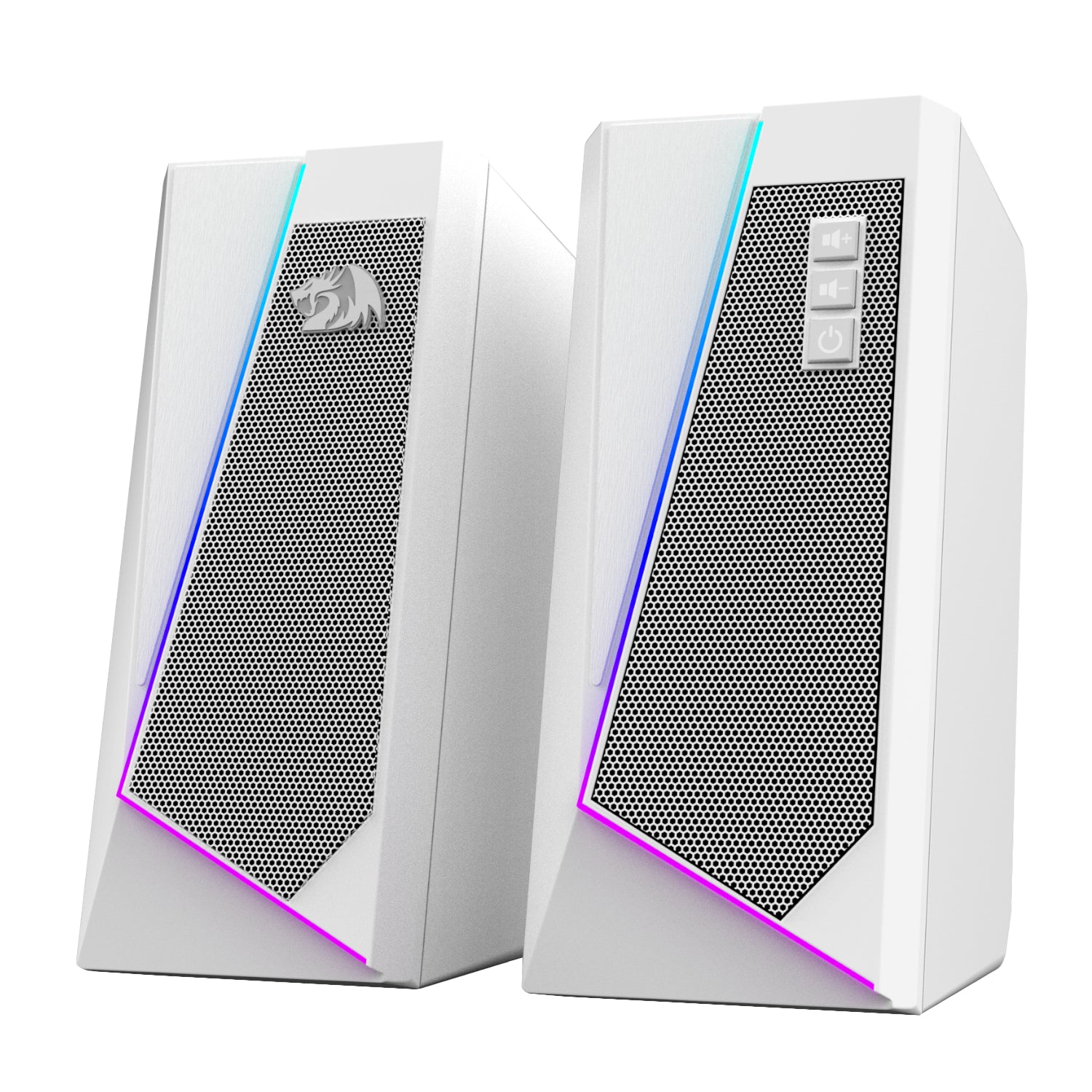 Redragon GS20W ANVIL 3W 2.0 RGB Stereo Desktop PC Speakers - White - Stellar Technologies