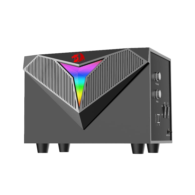 REDRAGON 2.1 Satellite Speaker TOCCATA RGB 11W Gaming Speaker - Black - Stellar Technologies