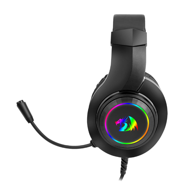 REDRAGON Over-Ear HYLAS Aux (Mic and Headset)|USB (Power Only) RGB Gaming Headset - Black - Stellar Technologies