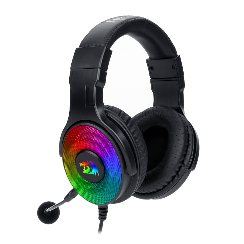 REDRAGON Over-Ear PANDORA USB (Power Only)|Aux (Mic and Headset) RGB Gaming Headset - Black - Stellar Technologies