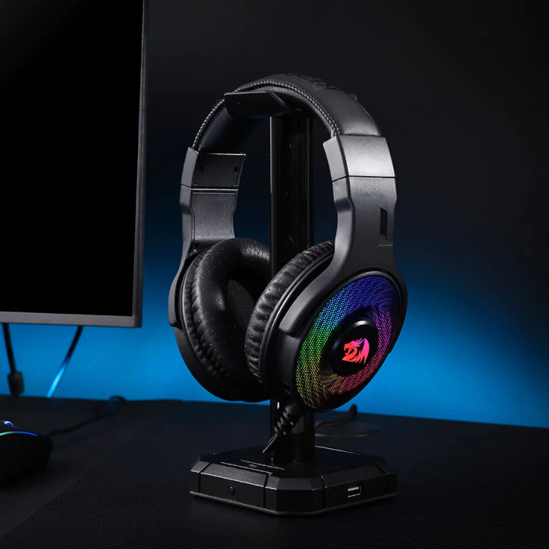 REDRAGON Over-Ear PANDORA USB (Power Only)|Aux (Mic and Headset) RGB Gaming Headset - Black - Stellar Technologies