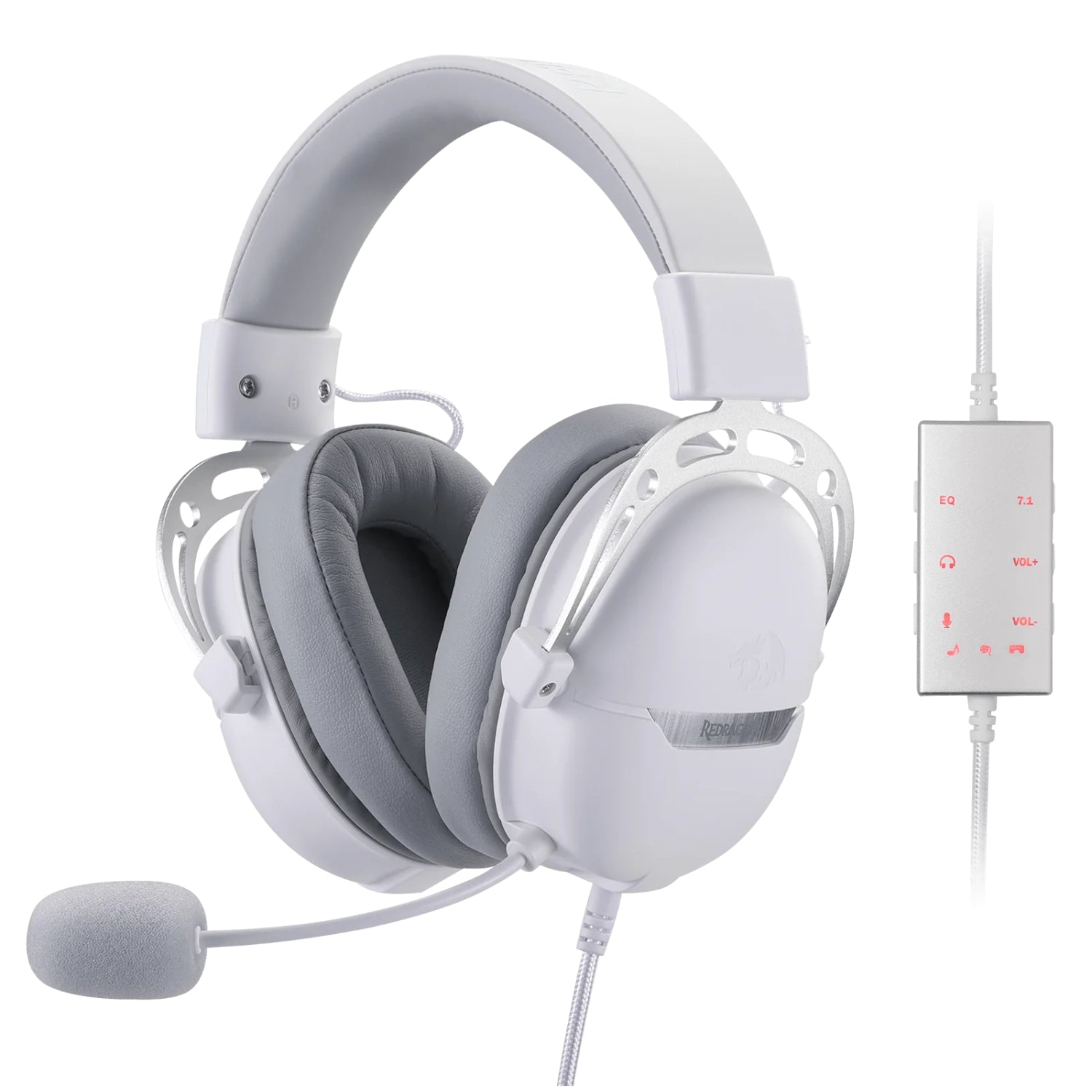 REDRAGON Over-Ear AURORA Gaming Headset - White - Stellar Technologies