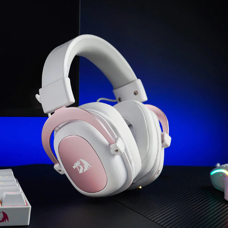 REDRAGON Over-Ear ZEUS 2 USB Gaming Headset - White - Stellar Technologies