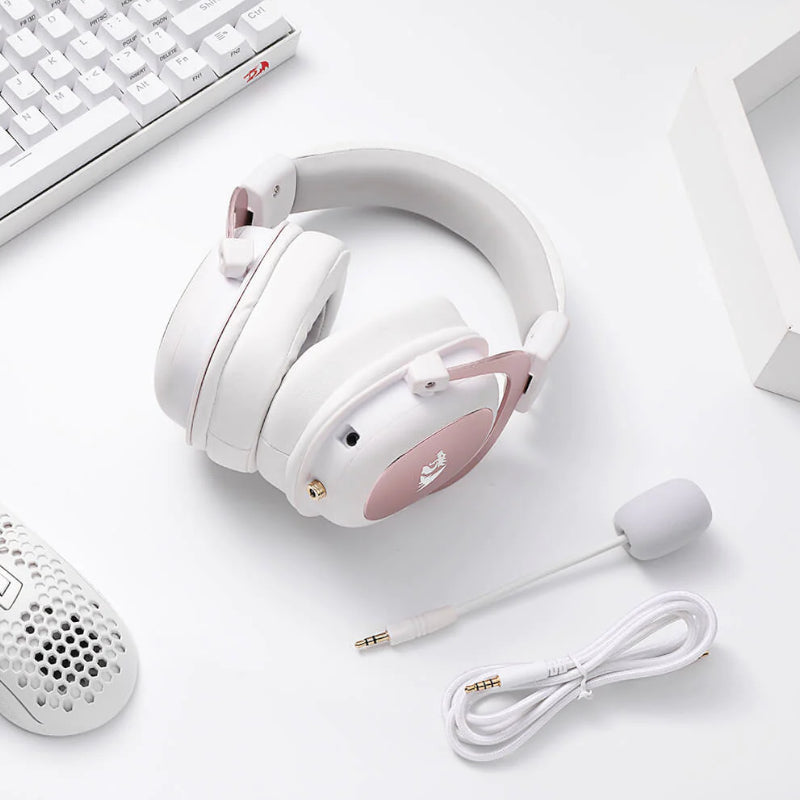REDRAGON Over-Ear ZEUS 2 USB Gaming Headset - White - Stellar Technologies