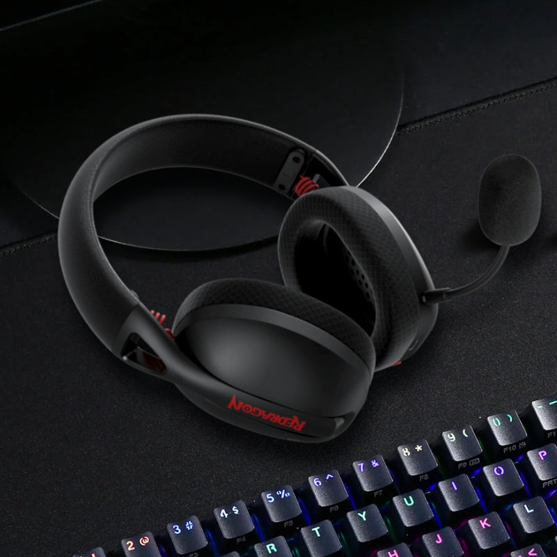 REDRAGON Over-Ear IRE BT5.2 Wireless Gaming Headset - Black - Stellar Technologies