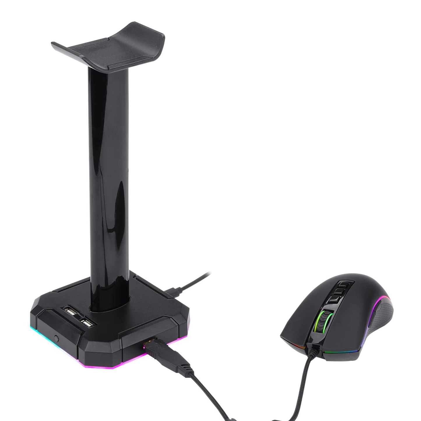 Redragon HA300 Scepter Pro RGB Headset Stand with USB Hub (4 x USB 2.0, RGB Lighting) - Stellar Technologies