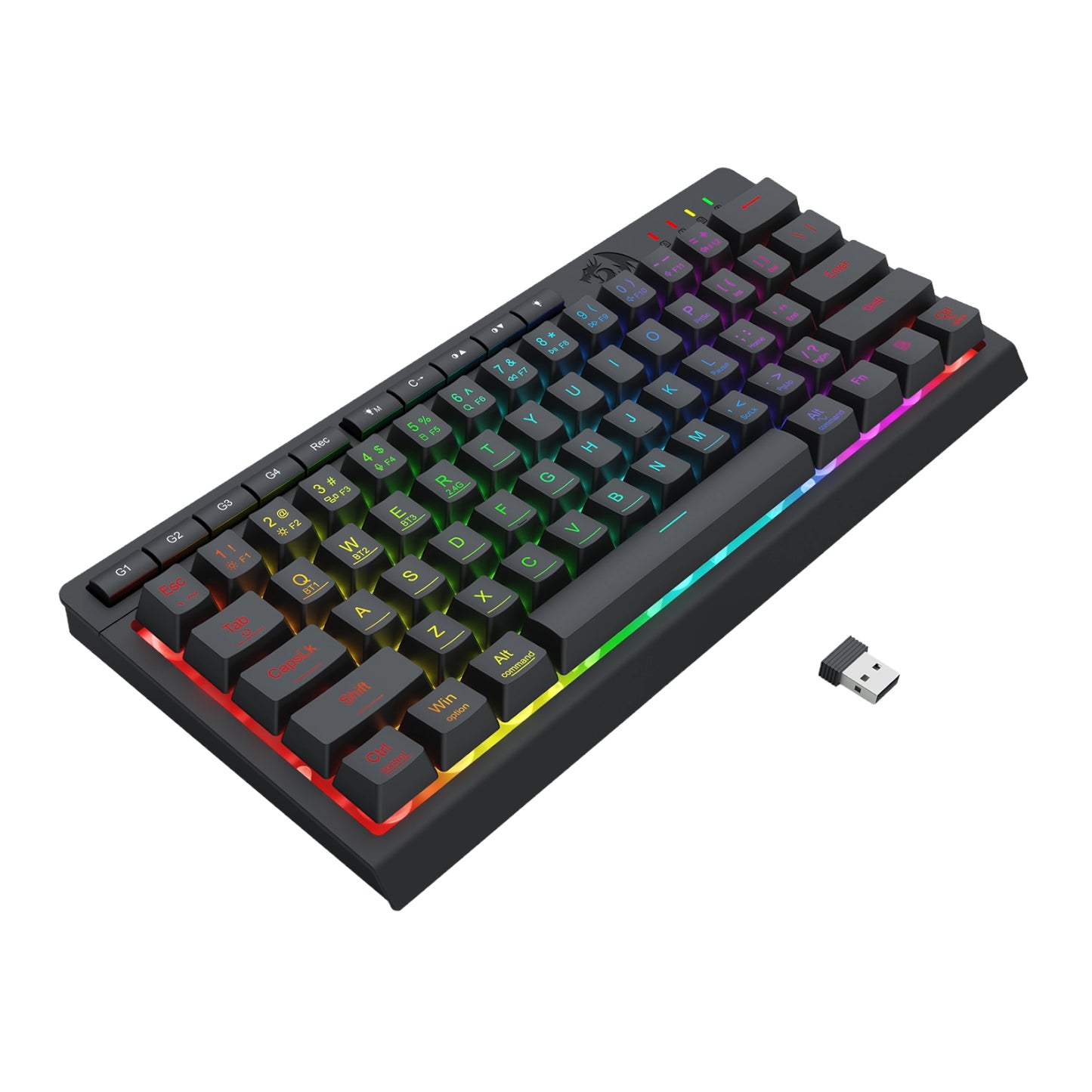 Redragon SHIVA K522 PRO RGB Wireless Gaming Keyboard- Black - Stellar Technologies