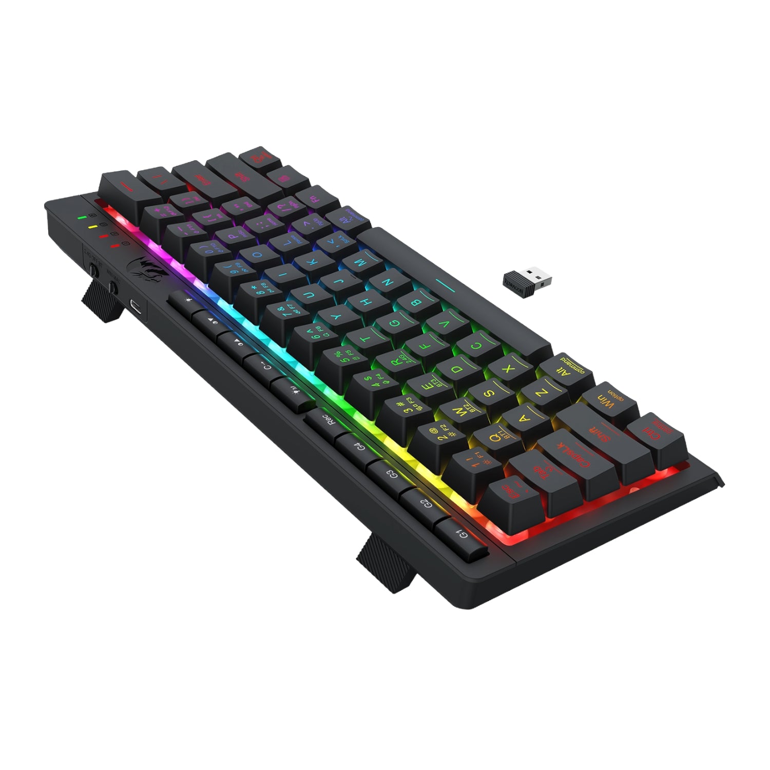 Redragon SHIVA K522 PRO RGB Wireless Gaming Keyboard- Black - Stellar Technologies