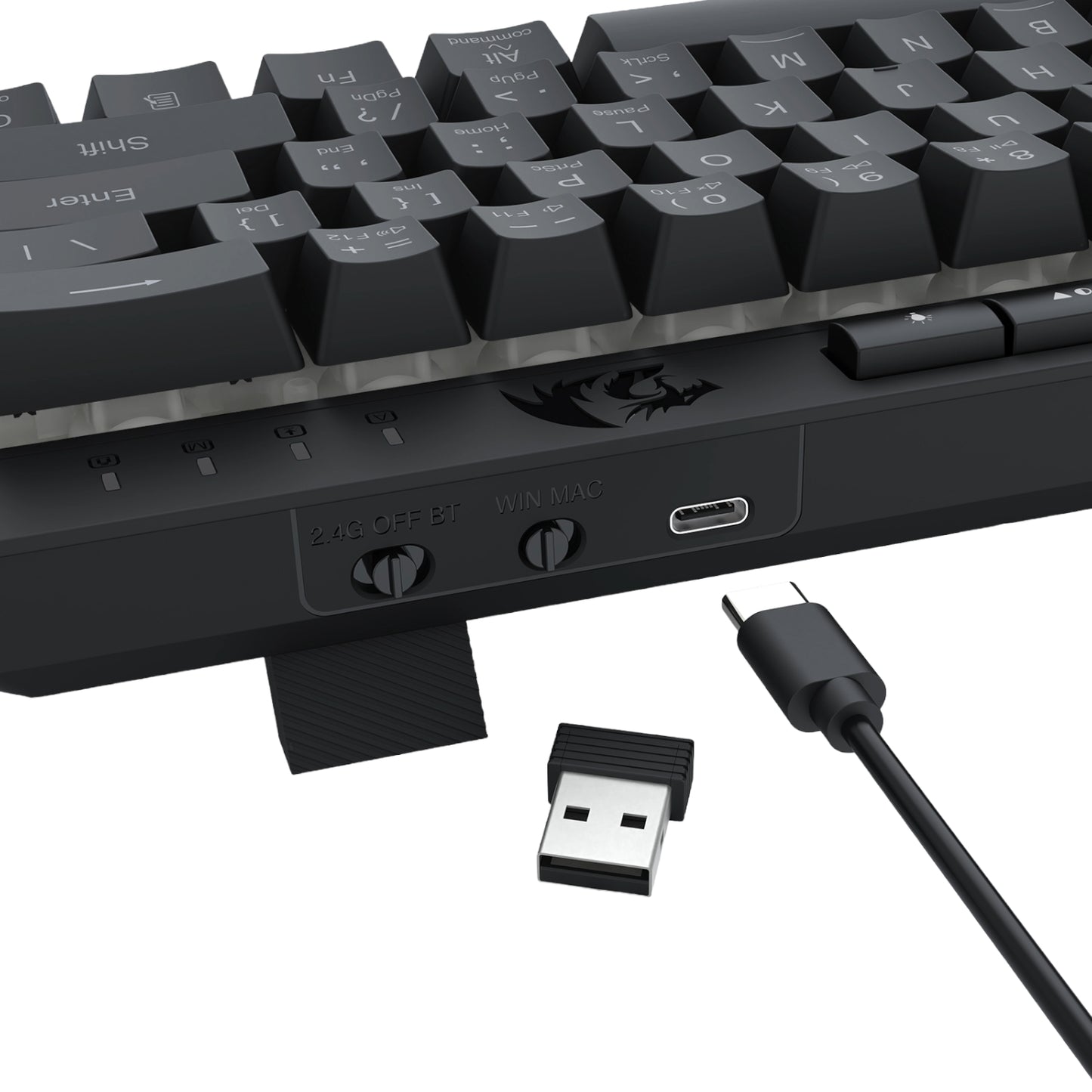 Redragon SHIVA K522 PRO RGB Wireless Gaming Keyboard- Black - Stellar Technologies