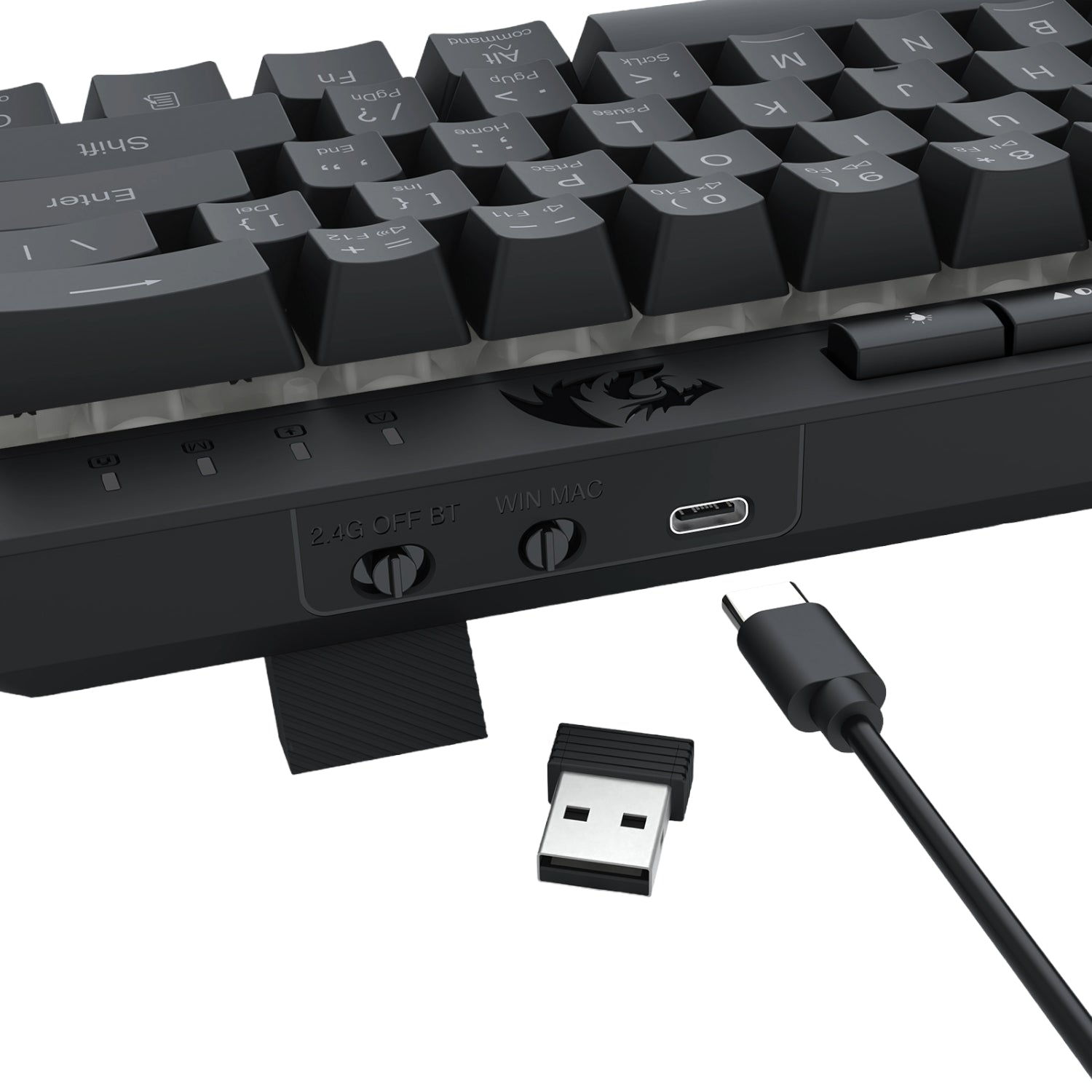 Redragon SHIVA K522 PRO RGB Wireless Gaming Keyboard- Black - Stellar Technologies