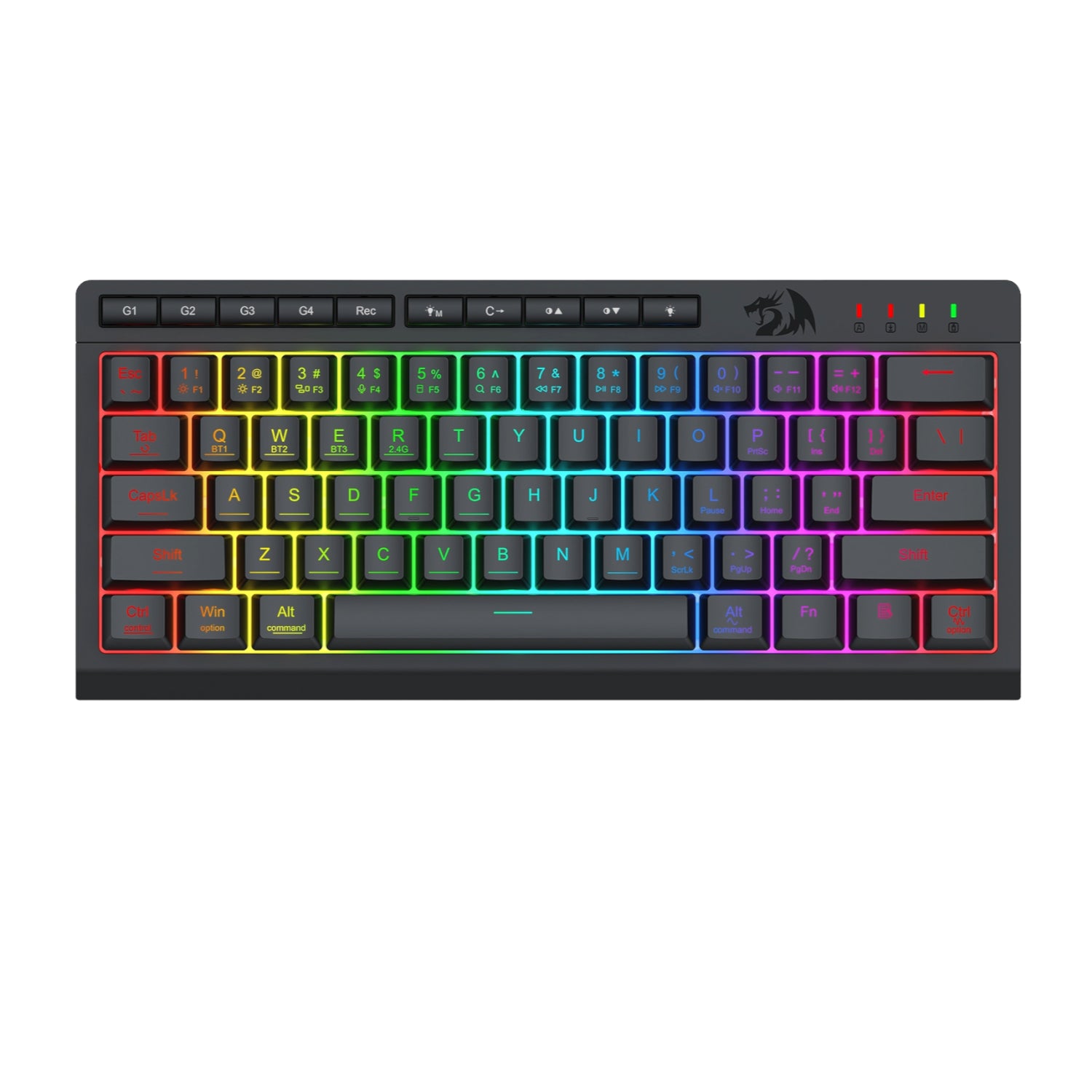 Redragon SHIVA K522 PRO RGB Wireless Gaming Keyboard- Black - Stellar Technologies