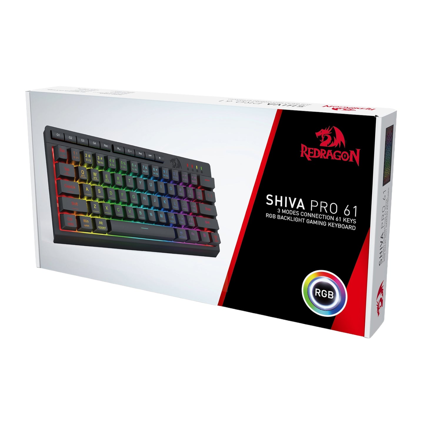 Redragon SHIVA K522 PRO RGB Wireless Gaming Keyboard- Black - Stellar Technologies