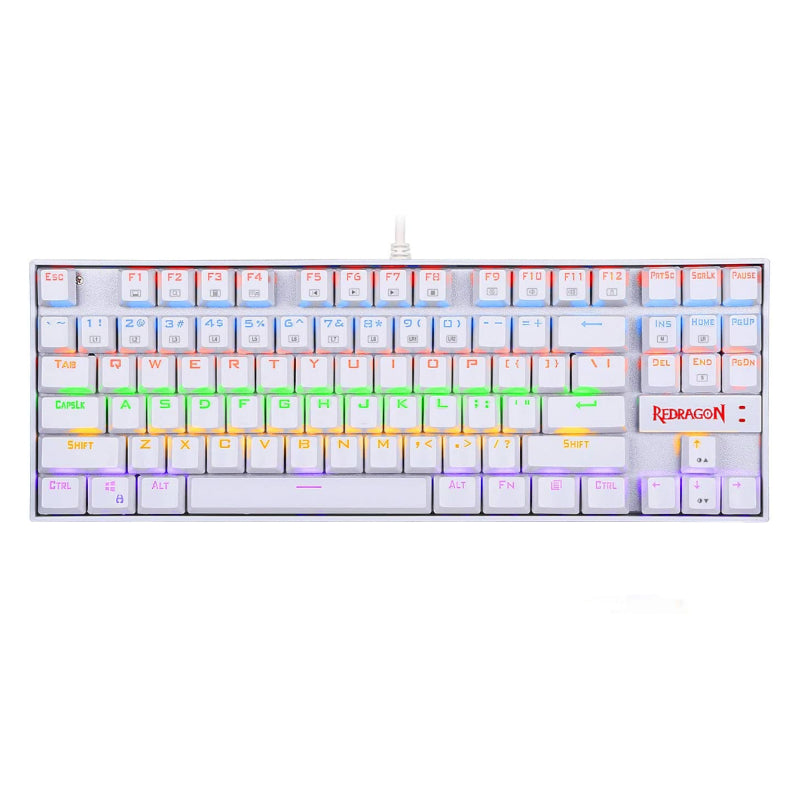 REDRAGON KUMARA Mechanical 87 Key|RGB Backlit Gaming Keyboard - White - Stellar Technologies