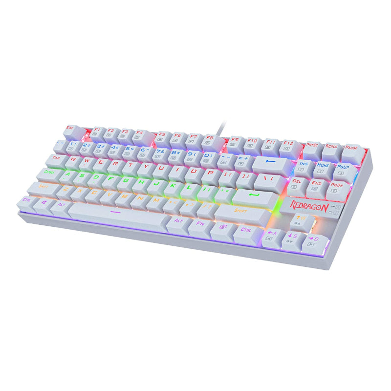 REDRAGON KUMARA Mechanical 87 Key|RGB Backlit Gaming Keyboard - White - Stellar Technologies