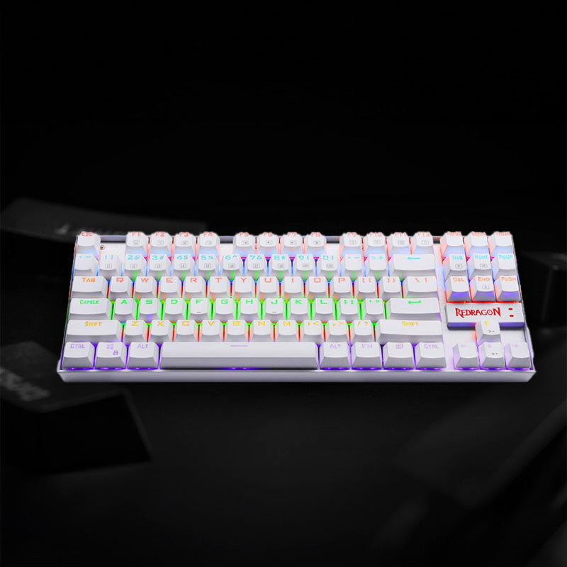 REDRAGON KUMARA Mechanical 87 Key|RGB Backlit Gaming Keyboard - White - Stellar Technologies
