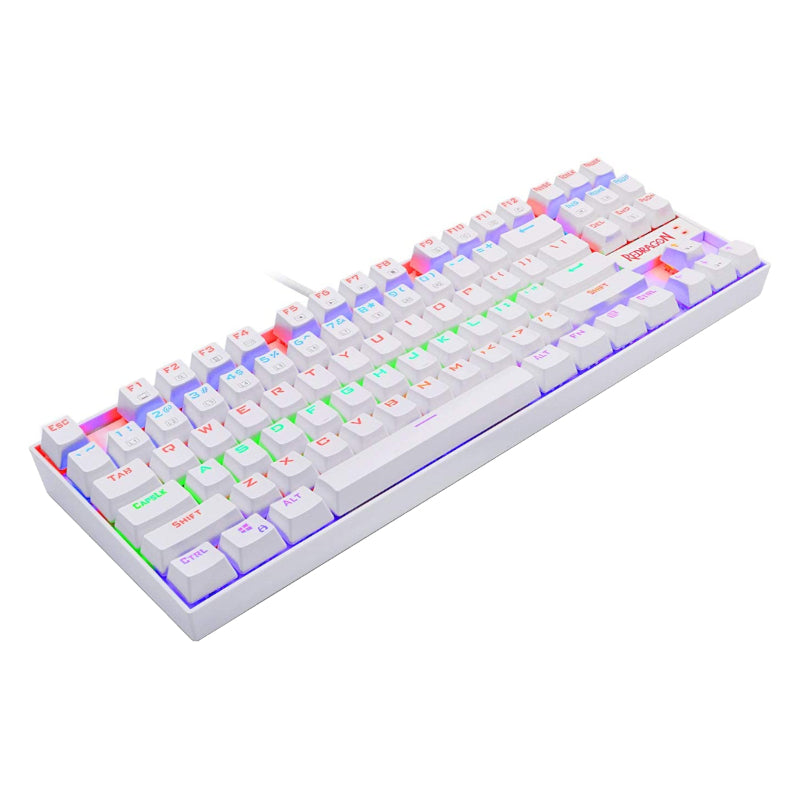 REDRAGON KUMARA Mechanical 87 Key|RGB Backlit Gaming Keyboard - White - Stellar Technologies
