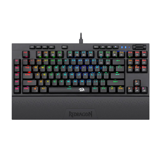 Redragon K588 RGB Pro BROADSWORD TKL Mechanical Wired Gaming Keyboard - Black - Stellar Technologies