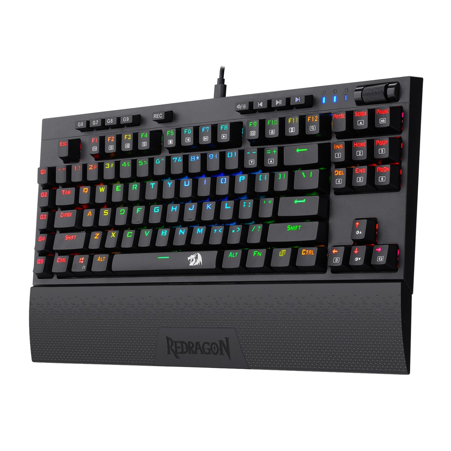 Redragon K588 RGB Pro BROADSWORD TKL Mechanical Wired Gaming Keyboard - Black - Stellar Technologies