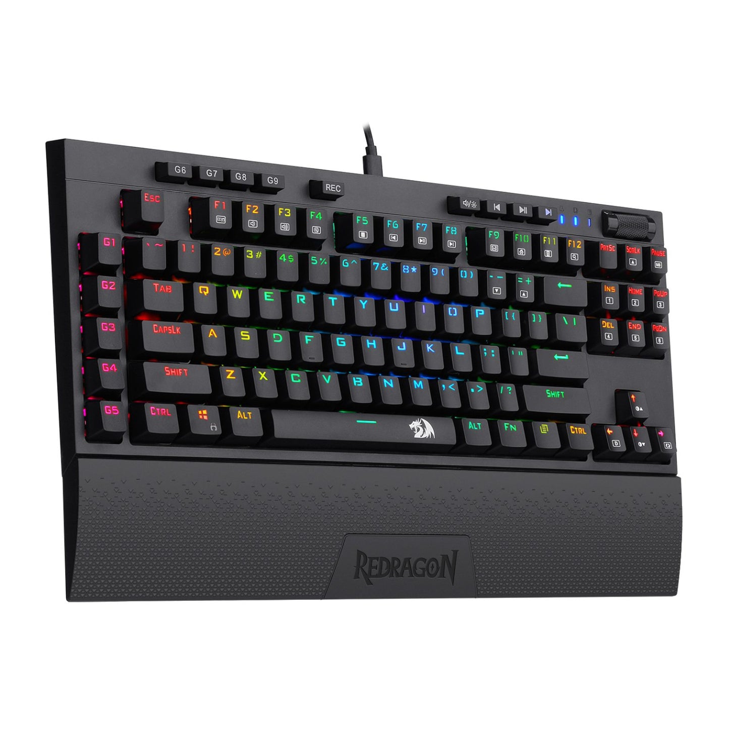Redragon K588 RGB Pro BROADSWORD TKL Mechanical Wired Gaming Keyboard - Black - Stellar Technologies