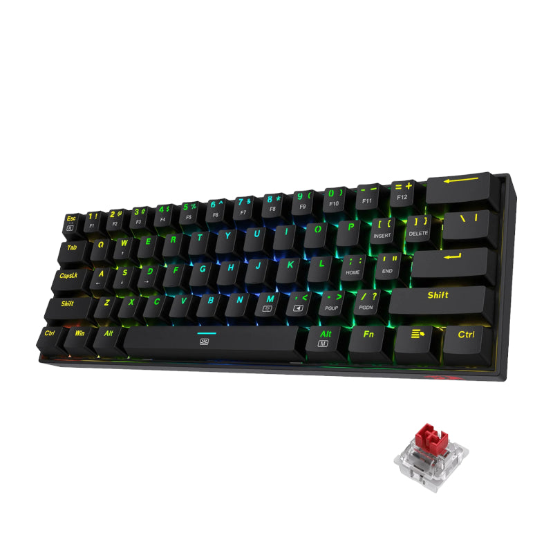 REDRAGON DRAGONBORN Wired Mechanical Keyboard RGB 67Key Design - Black - Stellar Technologies
